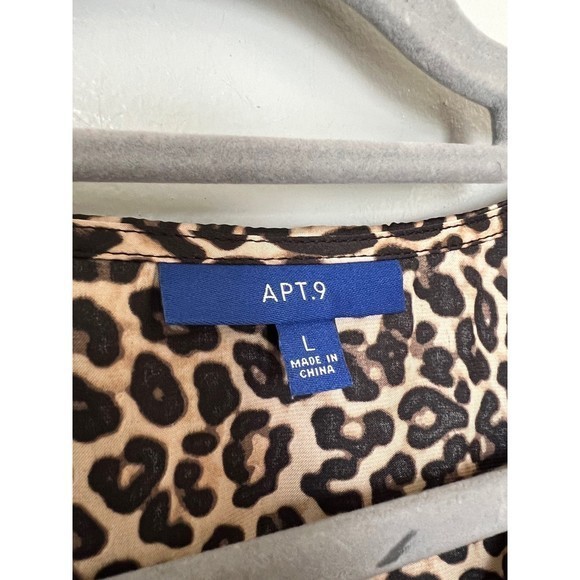 Apt 9 leopard print‎ bodysuit size L - Picture 4 of 6